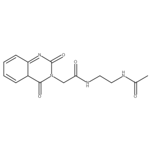 N-(2-acetamidoethyl)-2-(2,4-dioxo-4aH-quinazolin-3-yl)acetamide结构式