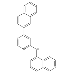 N-[6-(2-naphthalenyl)-4-pyrimidinyl]-5-isoquinolinamine结构式