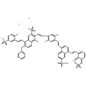 Cc1cc(N=Nc2c(S(=O)(=O)[O-])cc3c(N=Nc4cc(S(N)(=O)=O)ccc4[O-])c([N-]c4ccccc4)ccc3c2[O-])c([O-])cc1N=Nc1ccc(N=Nc2cccc3c(S(=O)(=O)[O-])cccc23)c2cc(S(=O)(=O)[O-])ccc12.[Cu+2].[Cu+2].[Na+].[Na+].[Na+]结构式