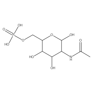 N-acetyl-beta-D-glucosamine 6-phosphate Structure