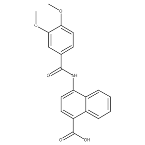 4-[(3,4-Dimethoxy-benzoyl)amino]-1-naphthalene carboxylic acid Structure