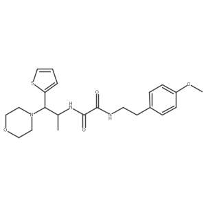 N1-(4-methoxyphenethyl)-N2-(1-morpholino-1-(thiophen-2-yl)propan-2-yl)oxalamide Structure