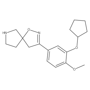 3-[3-(Cyclopentyloxy)-4-methoxyphenyl]-1-oxa-2,7-diazaspiro[4.4]non-2-ene Structure