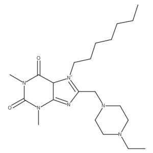 8-[(4-ethylpiperazin-1-yl)methyl]-7-heptyl-1,3-dimethyl-5H-purin-7-ium-2,6-dione Structure