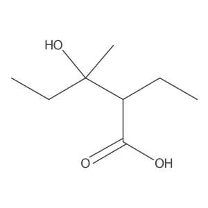 2-Ethyl-3-hydroxy-3-methylpentanoic acid Structure