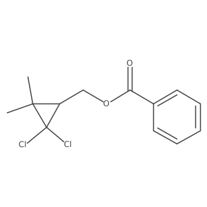 Cyclopropanemethanol, 2,2-dichloro-3,3-dimethyl-, 1-benzoate结构式
