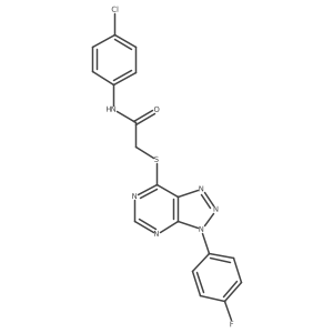 N-(4-chlorophenyl)-2-((3-(4-fluorophenyl)-3H-[1,2,3]triazolo[4,5-d]pyrimidin-7-yl)thio)acetamide结构式