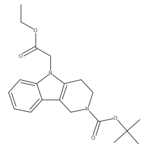 Ethyl (2-tert-butoxycarbonyl-1,2,3,4-tetrahydro-pyrido[4,3-b]indol-5-yl)-acetate Structure