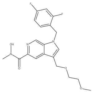 1h-Pyrrolo[2,3-c]pyridine-5-carboxamide,1-[(2,4-difluorophenyl)methyl]-n-hydroxy-3-[(2-methoxyethoxy)methyl]-n-methyl- Structure