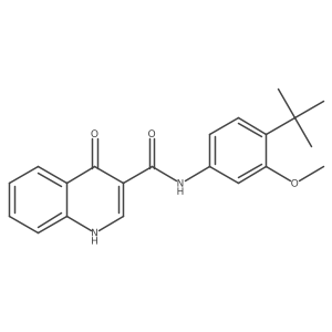 N-(3-methoxy-4-tert-butyl-phenyl)-4-oxo-1H-quinoline-3-carboxamide Structure