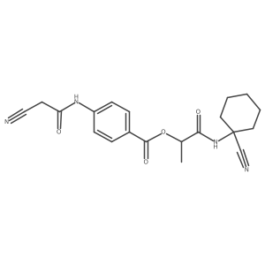 [1-[(1-Cyanocyclohexyl)amino]-1-oxopropan-2-yl] 4-[(2-cyanoacetyl)amino]benzoate结构式