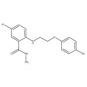 Benzoic acid, 5-bromo-2-[[2-(4-bromophenoxy)ethyl]amino]-, hydrazide Structure