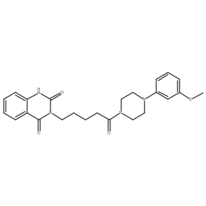 3-{5-[4-(3-Methoxyphenyl)piperazin-1-yl]-5-oxopentyl}-1,2,3,4-tetrahydroquinazoline-2,4-dione结构式