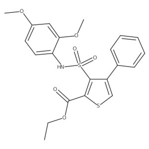 Ethyl 3-[(2,4-dimethoxyphenyl)sulfamoyl]-4-phenylthiophene-2-carboxylate结构式