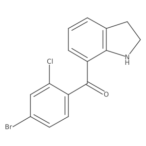 Methanone,(4-bromo-2-chlorophenyl)(2,3-dihydro-1h-indol-7-yl)-结构式
