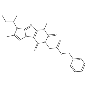 benzyl 2-(8-(sec-butyl)-1,7-dimethyl-2,4-dioxo-1H-imidazo[2,1-f]purin-3(2H,4H,8H)-yl)acetate Structure