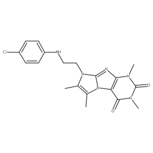 8-(2-((4-chlorophenyl)amino)ethyl)-1,3,6,7-tetramethyl-1H-imidazo[2,1-f]purine-2,4(3H,8H)-dione结构式