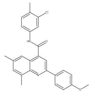 N-(3-Chloro-4-methylphenyl)-2-(4-methoxyphenyl)-6,8-dimethyl-4-quinolinecarboxamide结构式