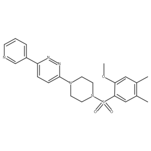 3-[4-(2-Methoxy-4,5-dimethylbenzenesulfonyl)piperazin-1-yl]-6-(pyridin-3-yl)pyridazine结构式