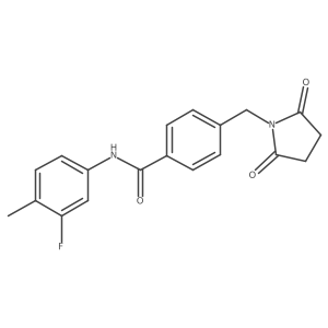 4-[(2,5-Dioxo-1-pyrrolidinyl)methyl]-N-(3-fluoro-4-methylphenyl)benzamide结构式