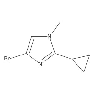 4-Bromo-2-cyclopropyl-1-methyl-1H-imidazole结构式