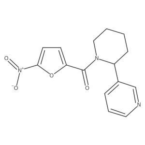 (5-Nitro-2-furanyl)[2-(3-pyridinyl)-1-piperidinyl]methanone Structure