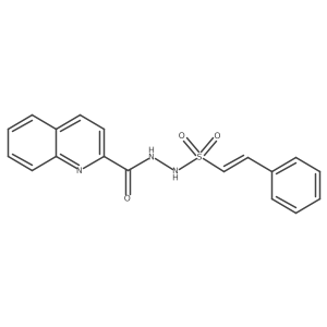 N'-(2-phenylethenesulfonyl)quinoline-2-carbohydrazide结构式