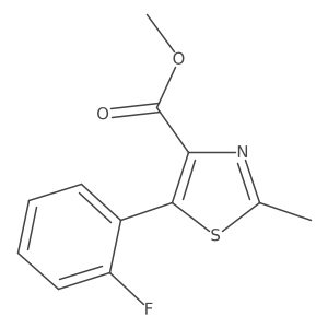 5-(2-Fluoro-phenyl)-2-methyl-thiazole-4-carboxylic acid methyl ester结构式