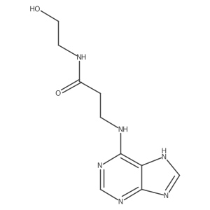 N-(2-hydroxyethyl)-N~3~-9H-purin-6-yl-beta-alaninamide结构式