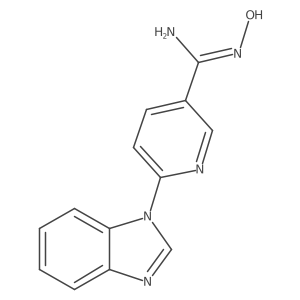 6-(1H-1,3-benzodiazol-1-yl)-N'-hydroxypyridine-3-carboximidamide结构式