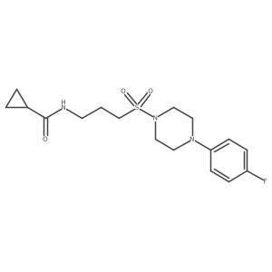 N-(3-((4-(4-fluorophenyl)piperazin-1-yl)sulfonyl)propyl)cyclopropanecarboxamide Structure