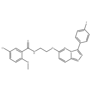 5-chloro-N-(2-((3-(4-fluorophenyl)-[1,2,4]triazolo[4,3-b]pyridazin-6-yl)oxy)ethyl)-2-methoxybenzamide结构式