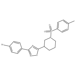 3-(4-Bromophenyl)-5-(1-tosylpiperidin-3-yl)-1,2,4-oxadiazole结构式
