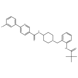 N-[1-[[2-[(2,2-dimethyl-1-oxopropyl)amino]-3-pyridinyl]methyl]-4-piperidinyl]-6-(3-fluorophenyl)-3-pyridinecarboxamide结构式