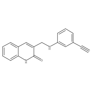 3-(((3-Ethynylphenyl)amino)methyl)quinolin-2-ol Structure