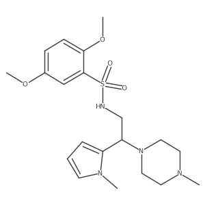 2,5-dimethoxy-N-(2-(1-methyl-1H-pyrrol-2-yl)-2-(4-methylpiperazin-1-yl)ethyl)benzenesulfonamide结构式
