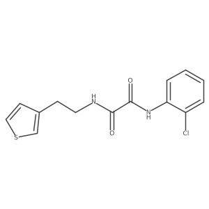 N'-(2-chlorophenyl)-N-[2-(thiophen-3-yl)ethyl]ethanediamide结构式