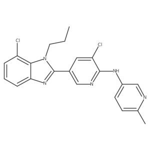 3-chloro-5-(7-chloro-1-propyl-1H-benzo[d]imidazol-2-yl)-N-(6-methylpyridin-3-yl)pyridin-2-amine Structure