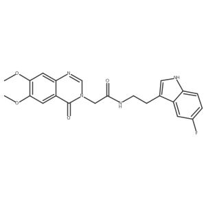 2-(6,7-dimethoxy-4-oxoquinazolin-3(4H)-yl)-N-[2-(5-fluoro-1H-indol-3-yl)ethyl]acetamide Structure