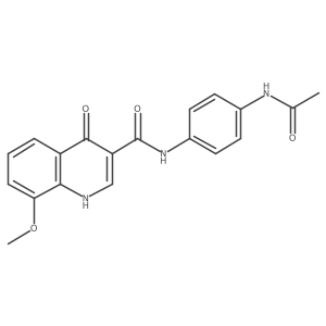 N-[4-(acetylamino)phenyl]-8-methoxy-4-oxo-1,4-dihydroquinoline-3-carboxamide Structure