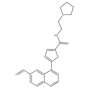 5-(6-Formylquinolin-4-yl)-n-(2-pyrrolidin-1-ylethyl)thiophene-2-carboxamide Structure