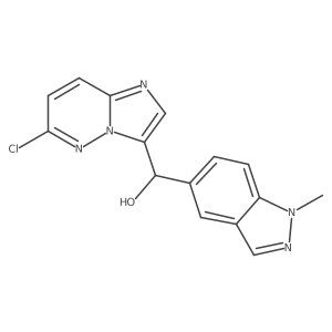 (6-Chloroimidazo[1,2-b]pyridazin-3-yl)(1-methyl-1H-indazol-5-yl)methanol结构式