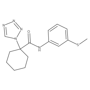 N-[3-(methylsulfanyl)phenyl]-1-(1H-tetrazol-1-yl)cyclohexanecarboxamide Structure