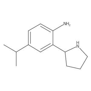 (S)-4-Isopropyl-2-(pyrrolidin-2-yl)aniline结构式