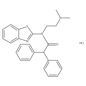 N-(benzo[d]thiazol-2-yl)-N-(2-(dimethylamino)ethyl)-2,2-diphenylacetamide hydrochloride结构式