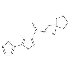 5-(furan-2-yl)-N-((1-hydroxycyclopentyl)methyl)isoxazole-3-carboxamide Structure