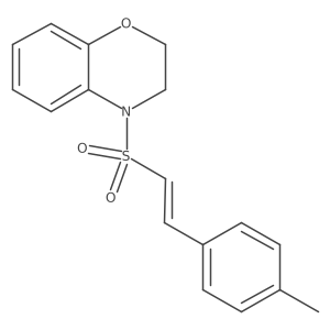 4-[(E)-2-(4-methylphenyl)ethenyl]sulfonyl-2,3-dihydro-1,4-benzoxazine结构式