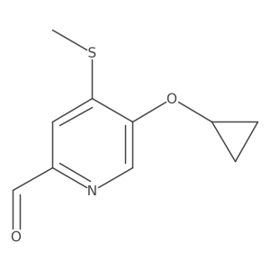 5-Cyclopropoxy-4-(methylthio)picolinaldehyde结构式