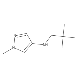 N-(2,2-dimethylpropyl)-1-methyl-1H-pyrazol-4-amine结构式