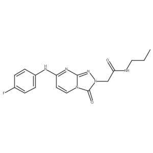 2-[7-(4-fluoroanilino)-3-oxo[1,2,4]triazolo[4,3-a]pyrimidin-2(3H)-yl]-N~1~-propylacetamide结构式